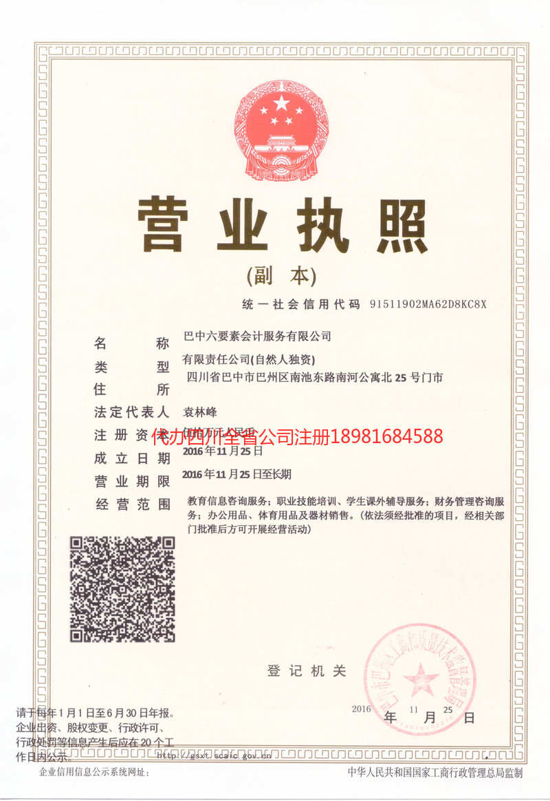 楚雄楚雄六要素会计服务有限公司